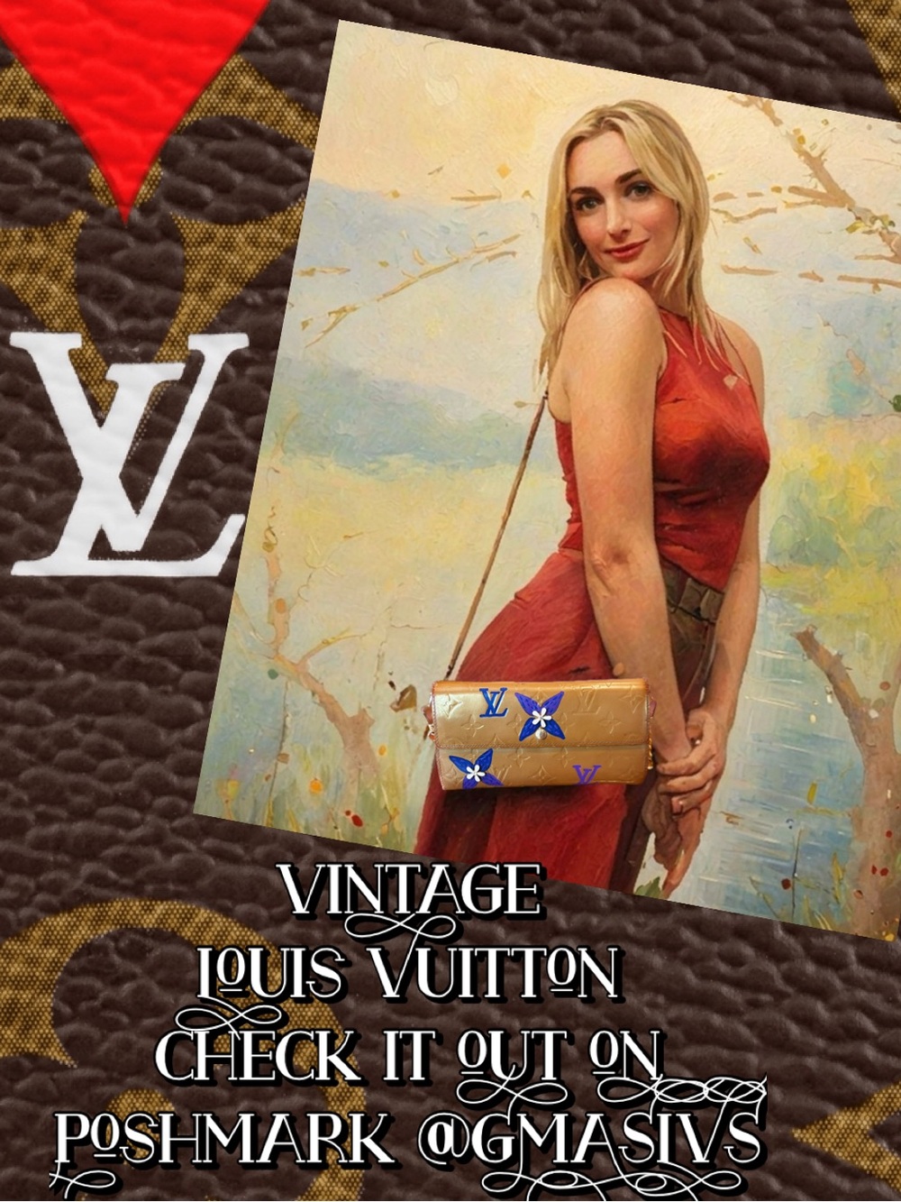 Louis Vuitton
Vernis Patent Leather Sarah Wallet vintage converted reinvented